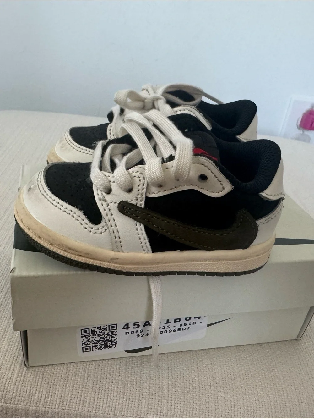 Jordan Kids Black and White Sneakers